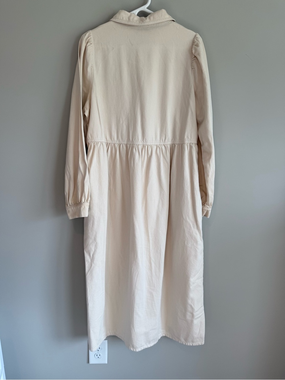 Anthropologie ALIGNE Gabriella Denim Long-Sleeve Midi Dress Size 10 - Picture 7 of 14